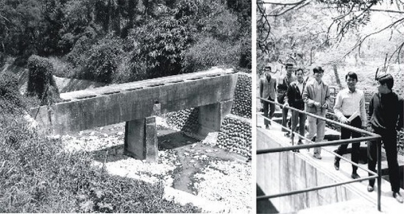 口 琴 橋 昔 日 為 灌 溉 用 渠 道 ， 如 今 已 荒 廢 