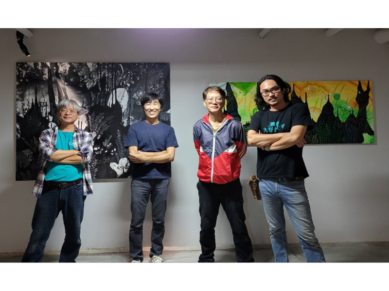 魚刺客藝術家 :左起林純用、周耀東、陳彥名、王國仁