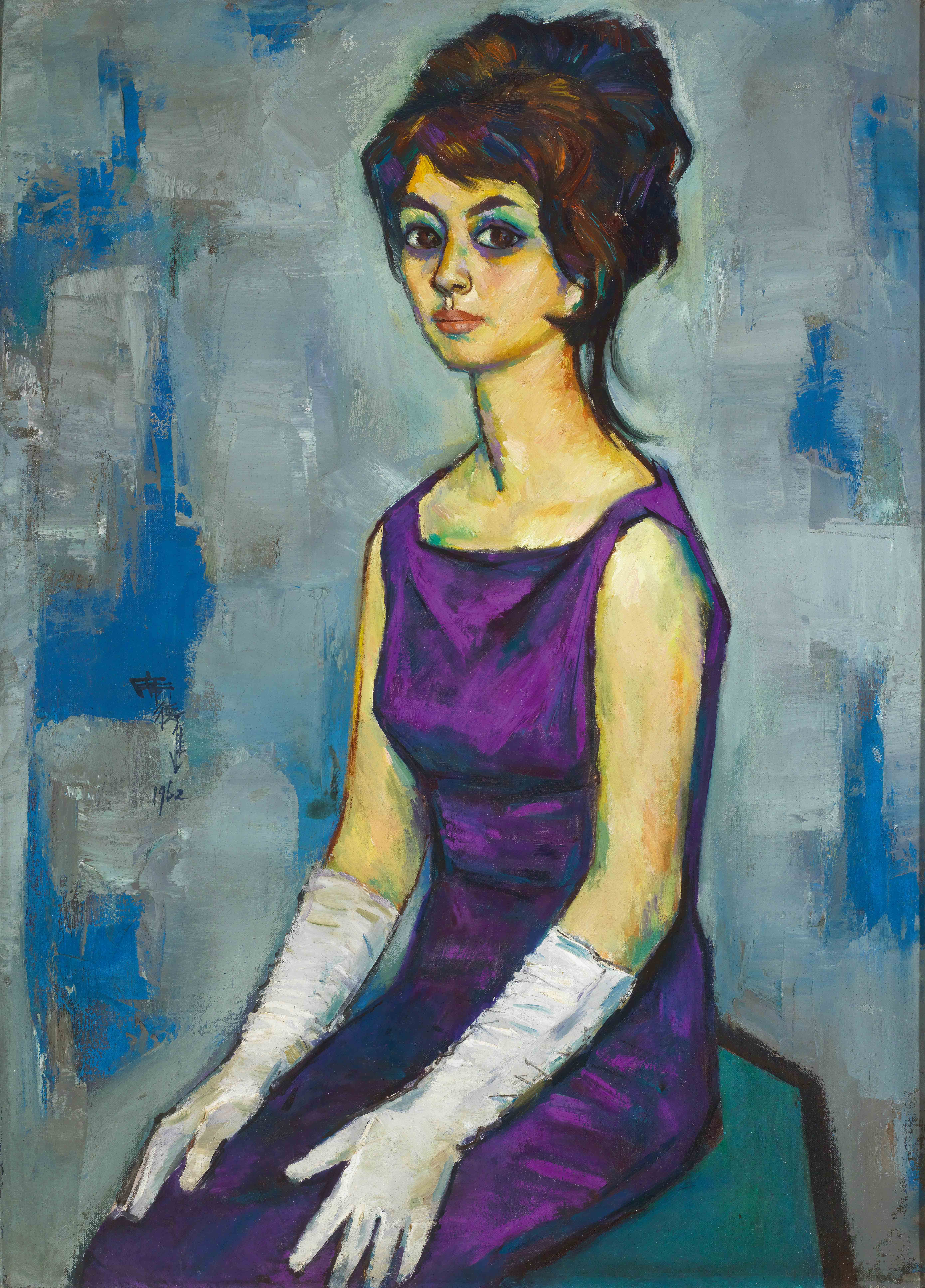 席德進《戴手套女仕像》pic by 羅芙奧