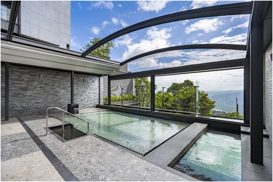 「逸品琚」的休閒會館內，有住宅社區難得規劃的美人湯池。