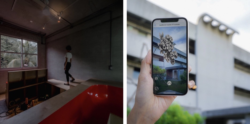 左：《地板內早餐》《Come into My Drain》右：《音花》圖/ ALIEN Art 永添藝術