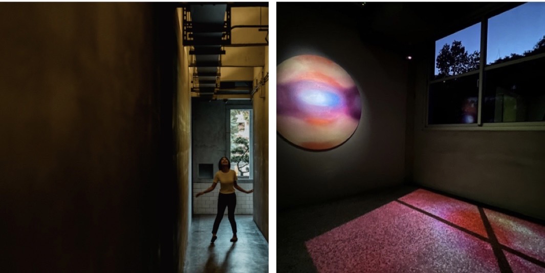 左：《光電獸# 34 - 無所事事》右：夜晚的光明 》《 有光的地方 II 》圖/ ALIEN Art 永添藝術