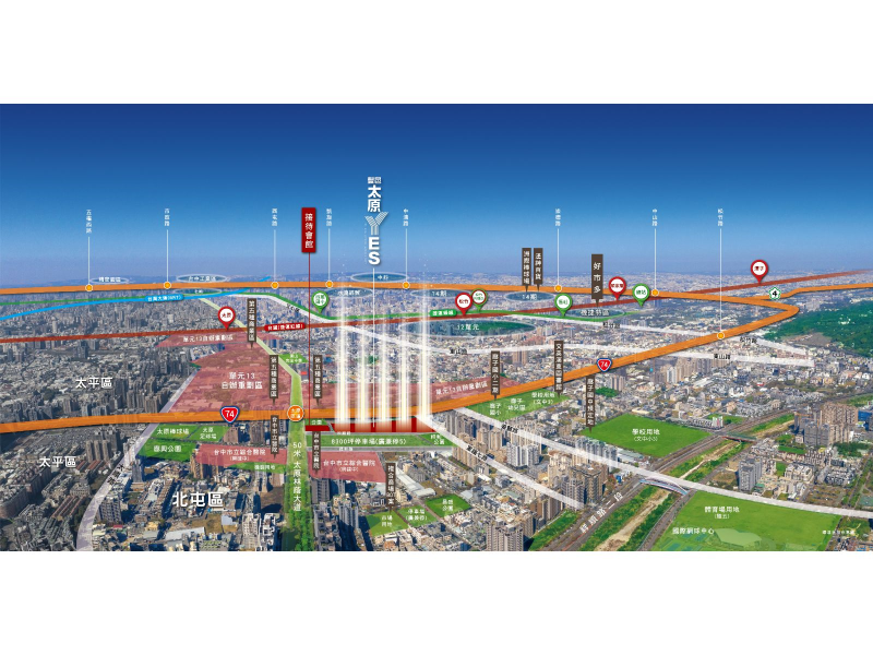 「太原YES」空拍環境示意圖
