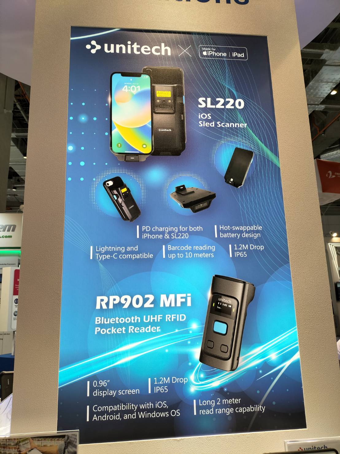 支 援 I O S 的 條 碼 識 別 讀 取 設 備 / 圖 片 來 源 :   張 仲 華 攝 