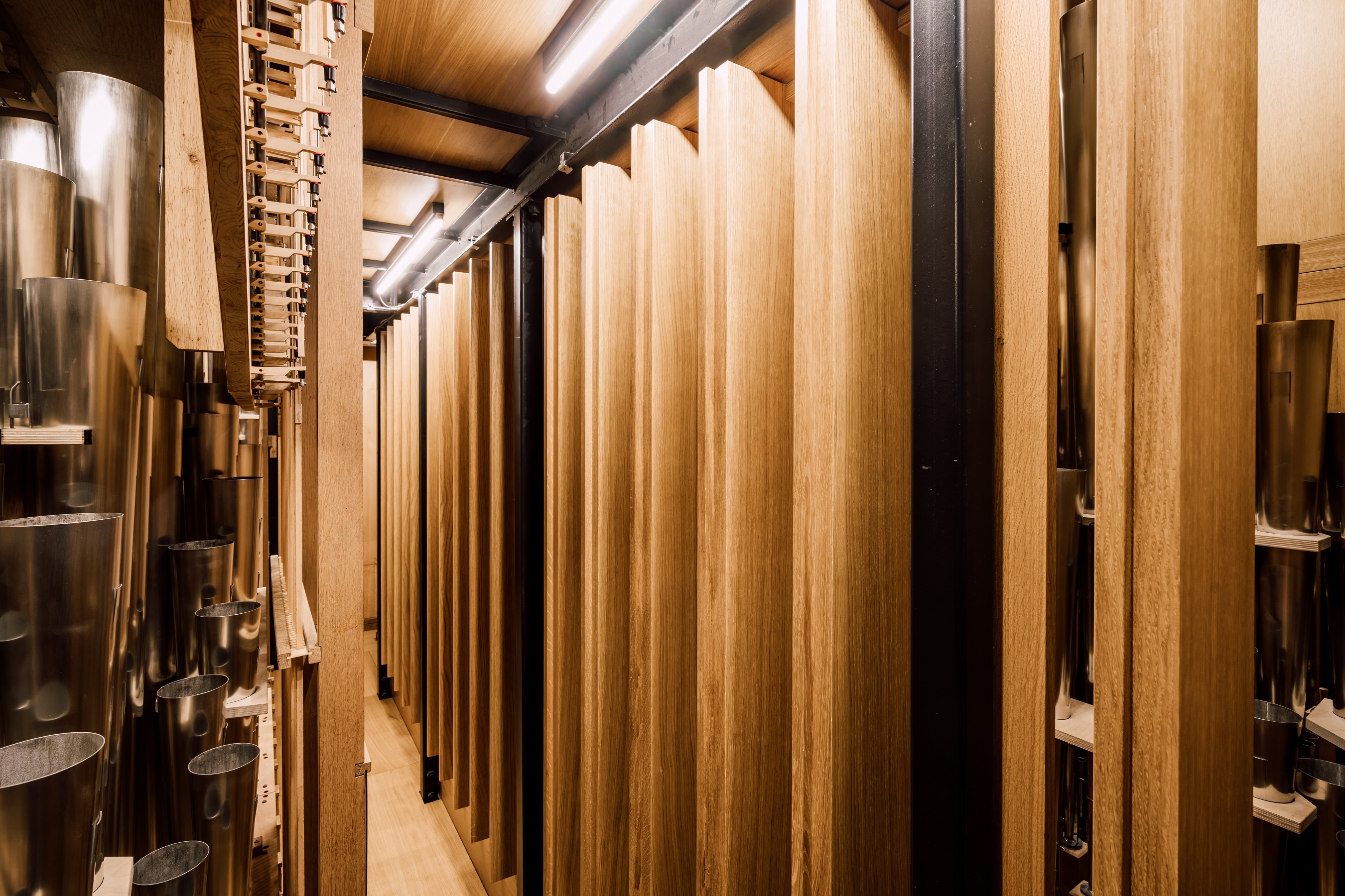 管 風 琴 內 部 。 衛 武 營 國 家 藝 術 文 化 中 心 提 供 