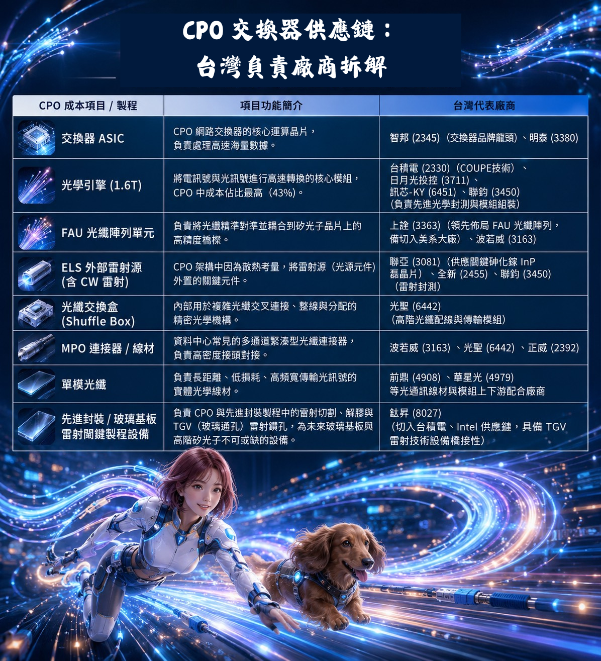 台 灣 C P O 交 換 器 分 工 