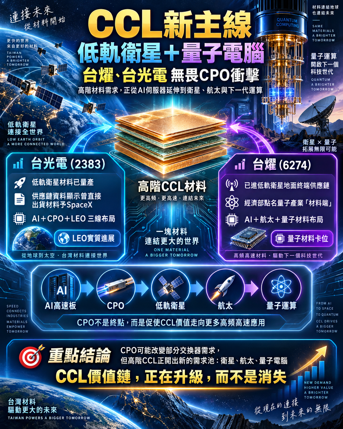 C C L 雙 雄 受 C P O 技 術 衝 擊 低 軌 衛 星 + 量 子 電 腦 新 主 線 成 形 C C L 雙 雄 受 C P O 技 術 衝 擊 低 軌 衛 星 + 量 子 電 腦 新 主 線 成 形
