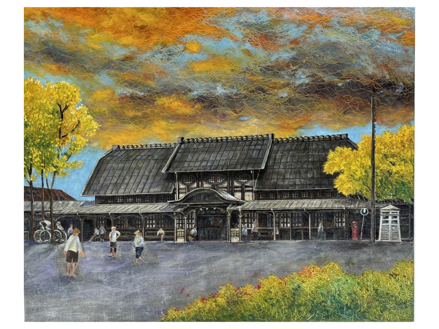 圖說 本展主視覺由正在美國巡迴展的鄭麗雲老師繪製《第二代彰化驛》