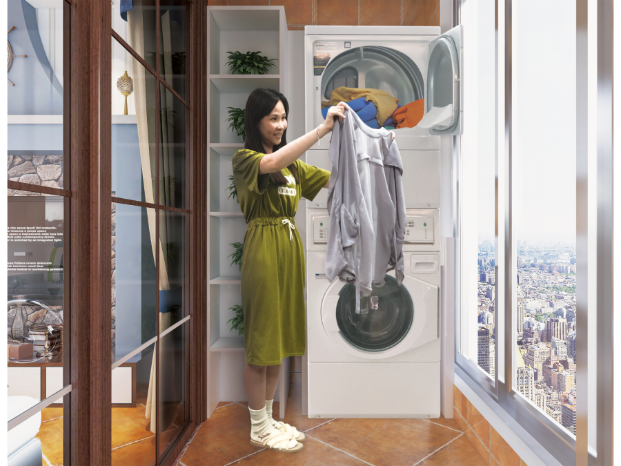 因為有優必洗上烘下洗，洗衣、烘衣獨立運作，省時便利又輕鬆（圖：上洋提供）。