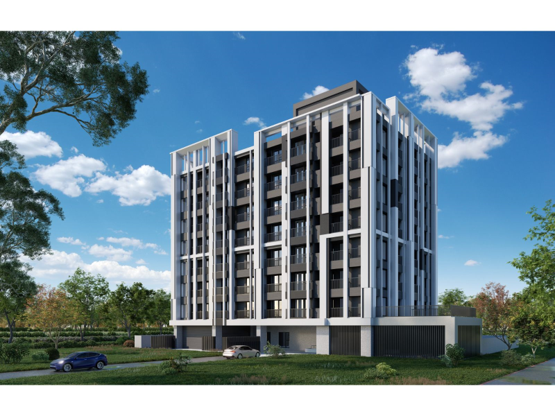 竹北新案「微上」規劃24~36坪，純住宅社區搶攻自住客。(圖片來源：金鋐建築團隊－金洋建設)