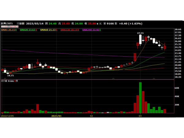 新興日線圖 圖 / XQ全球贏家