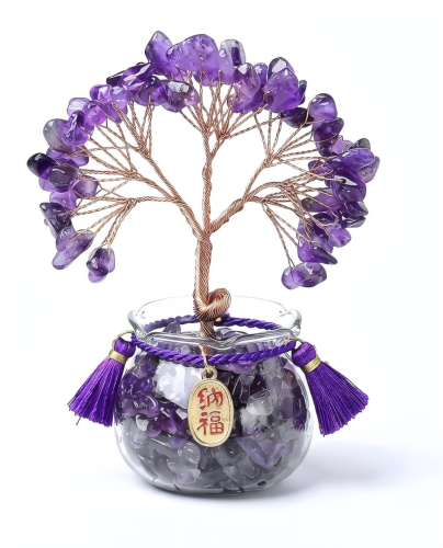 富貴紫晶流蘇開運樹