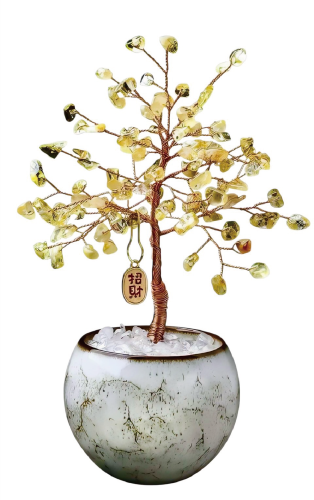 黃水晶白釉開運樹