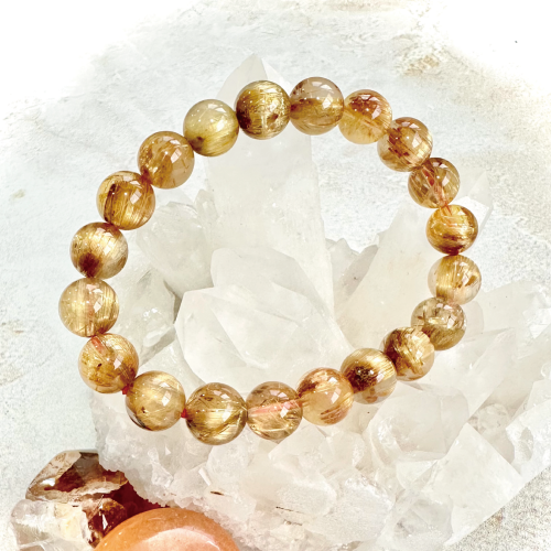 金鈦晶頂級淨透滿絲手珠