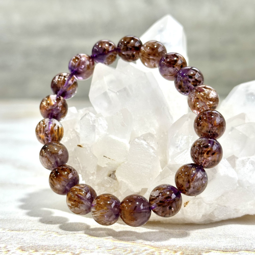 紫鈦晶頂級高透絲絨手珠