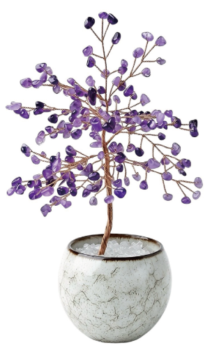 紫水晶白釉開運樹