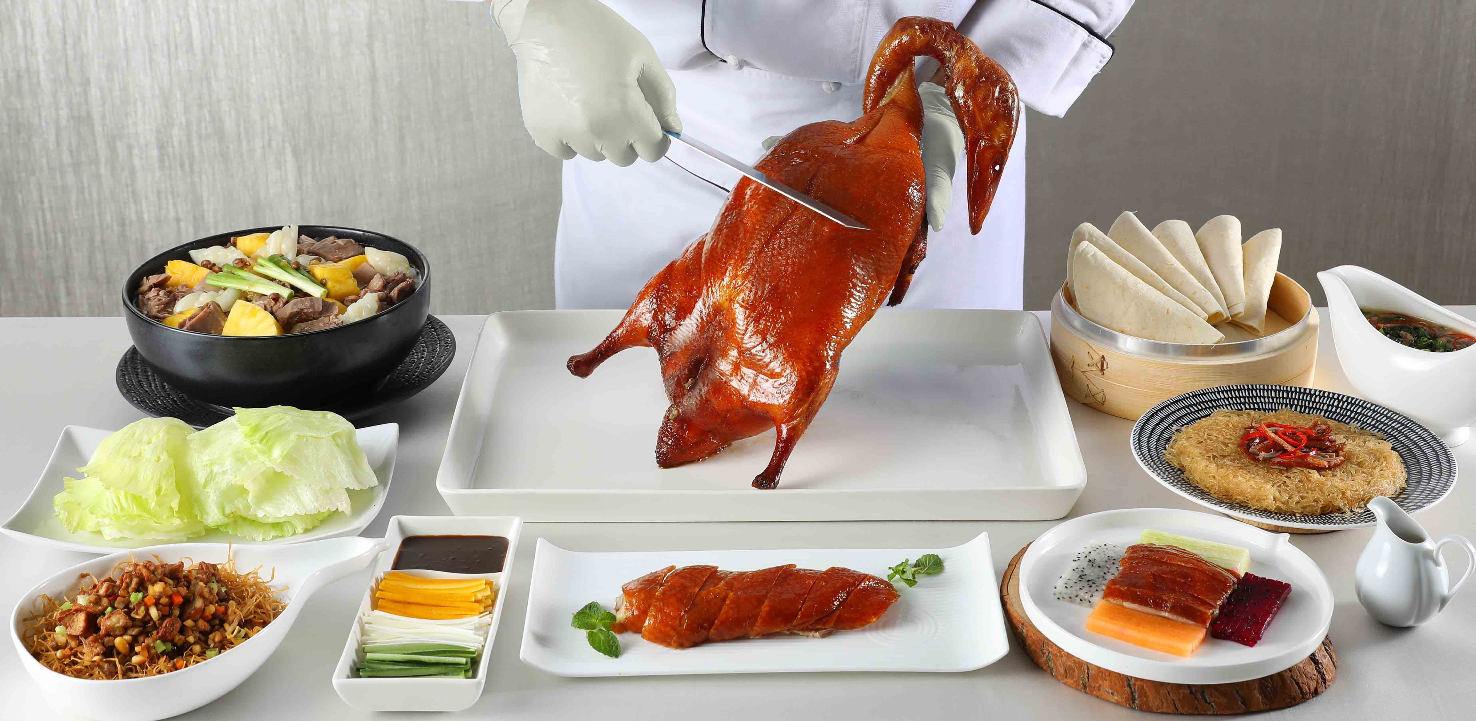 新北粵菜餐廳「望月樓」招牌烤鴨五吃