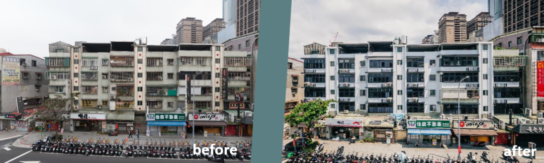漢生東路周邊整建維護前後對照圖