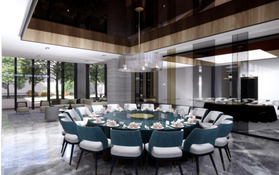 1F公設區3D-閱覽室 多功能教室 大宴會廳 2F健身工廠