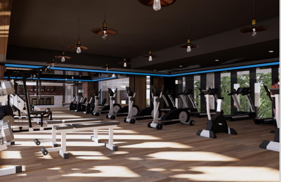 1 F 公 設 區 3 D - 閱 覽 室   多 功 能 教 室   大 宴 會 廳   2 F 健 身 工 廠 