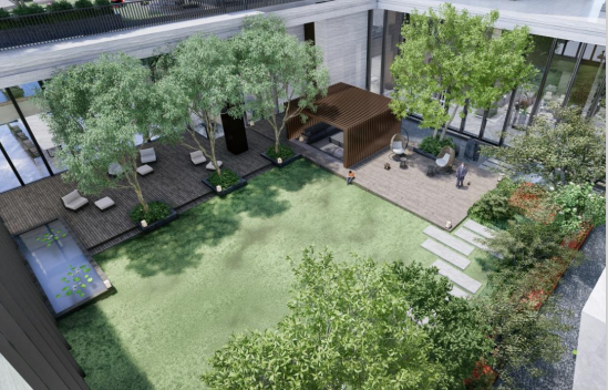 3 F 公 設 層 3 D - 陽 光 中 庭   空 中 游 泳 池   多 功 能 交 誼 廳 