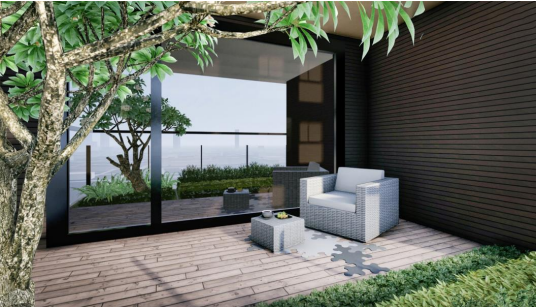 高 雄 厝 ： 三 米 深 景 觀 空 中 綠 臺 