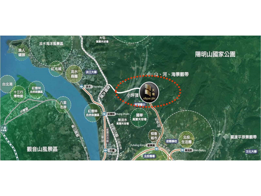 南國開發建設「天境ellipse 360°」地理位置圖
