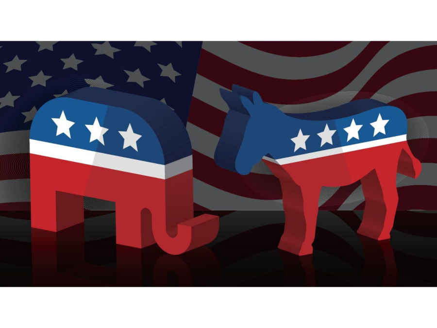 美國由不同的政黨更迭替換掌握政權，主要兩大黨，一是「紅色」共和黨偏右派保守，一是「藍色」民主黨偏自由左派。(圖片來源：iStock)