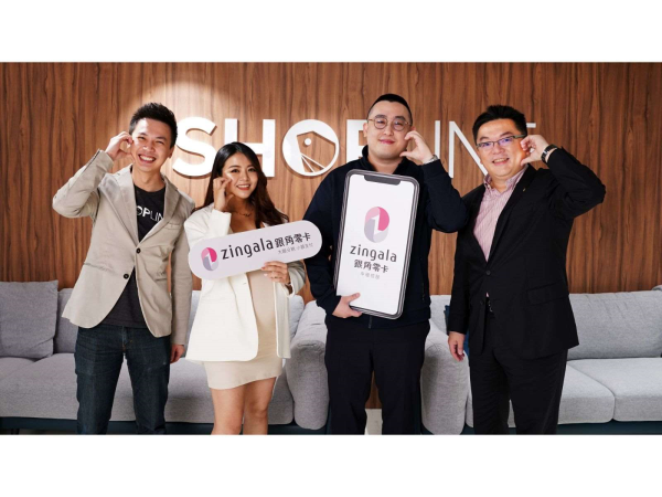 SHOPLINE Payments搭配zingala銀角零卡的最強金流產品組合，是品牌電商衝高業績的利器。圖左起為SHOPLINE台灣總經理陳少勤、Dazzleslim品牌創辦人林乙蔓、Amissa總經理林敬倫、中租控股zingala銀角零卡資深副總經理陳瑞興。