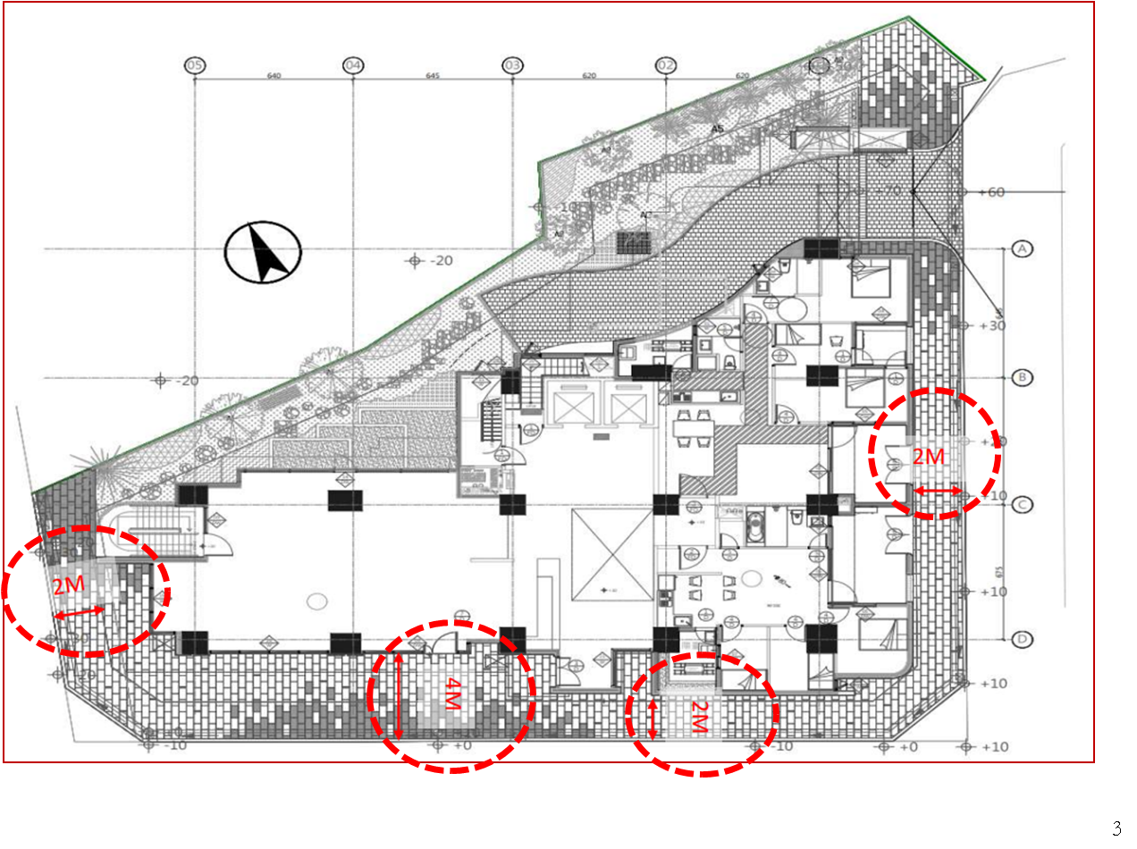 退 縮 2 ~ 4 米 ， 提 供 人 車 分 道 之 無 障 礙 通 行 環 境 