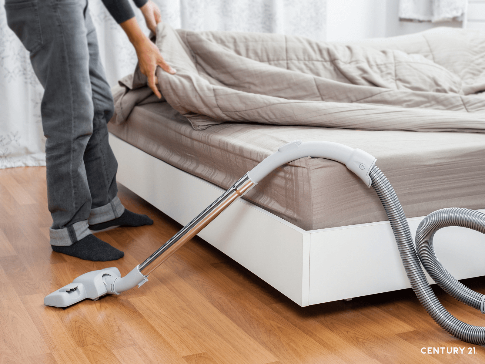 利 用 分 區 清 掃 ， 既 省 時 又 省 力 。 圖 / 2 1 世 紀 不 動 產 提 供 